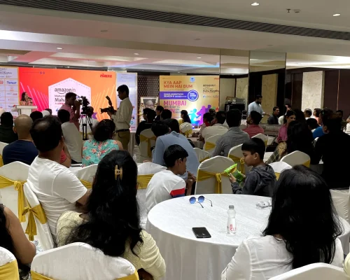 Press conference at a banquet hall in Thane West