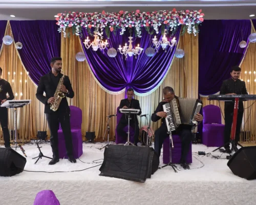 Live music performance at a party hall in Thane, Ghodbunder Road
