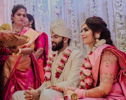 Indian wedding ceremony at a banquet hall in Navi Mumbai
